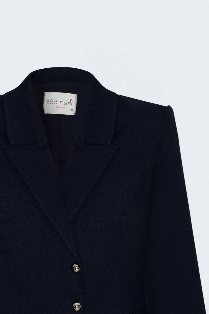 Sateen Veste Classique - Bleu marine