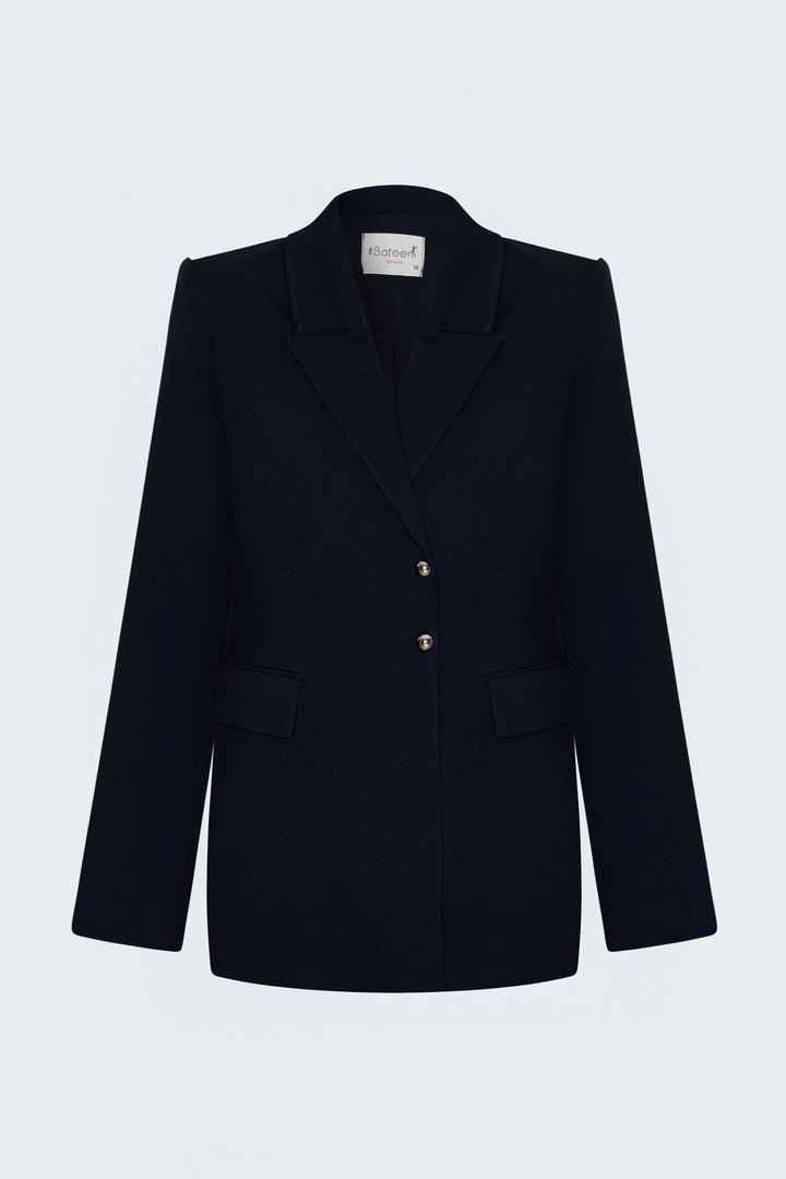 Sateen Veste Classique - Bleu marine