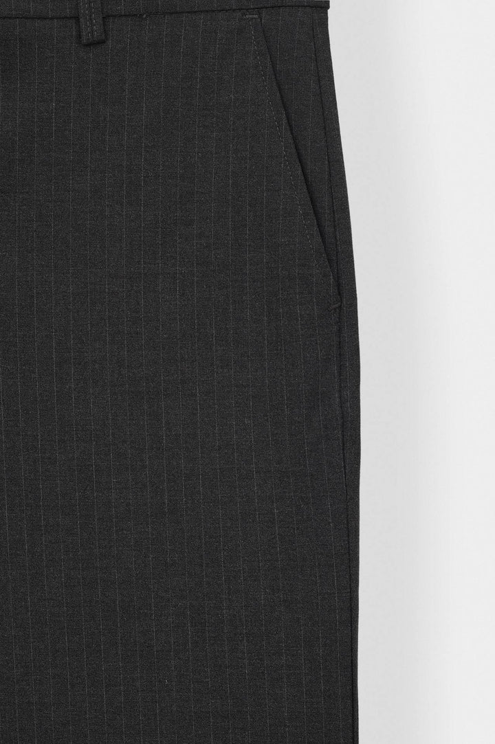Giesto Pantalon flare à rayures classiques anthracite - Anthracite
