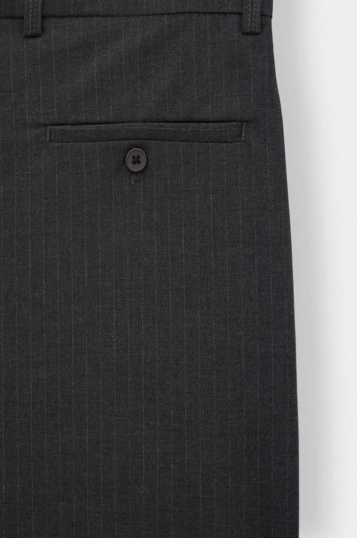 Giesto Pantalon flare à rayures classiques anthracite - Anthracite