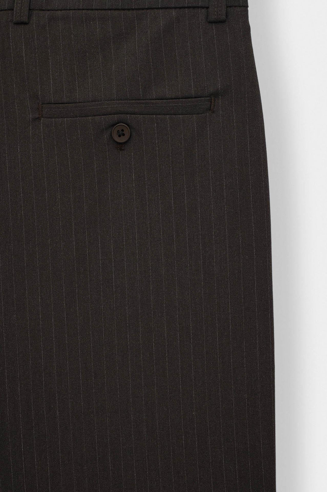 Giesto Pantalon marron à rayures classiques et jambes évasées - Marron