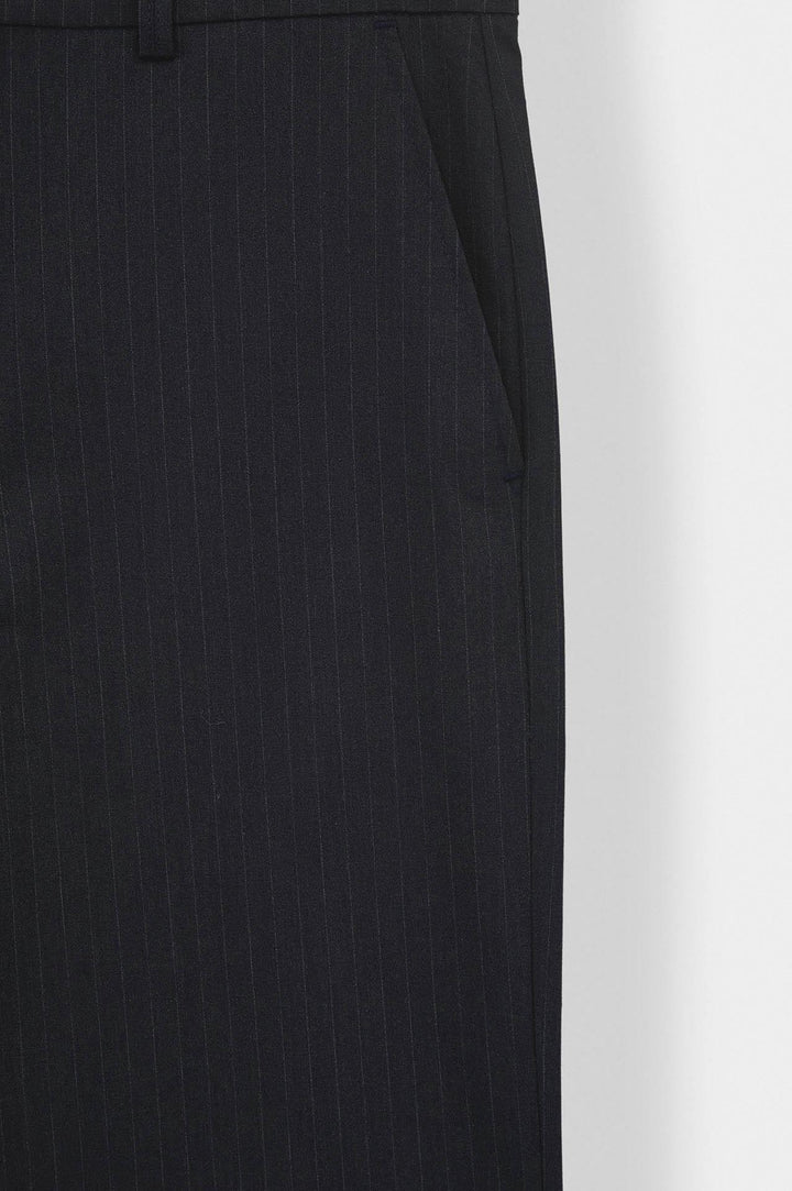 Giesto Pantalon flare à rayures classiques bleu marine - Bleu marine