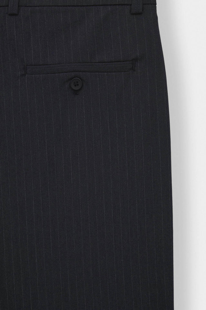 Giesto Pantalon flare à rayures classiques bleu marine - Bleu marine