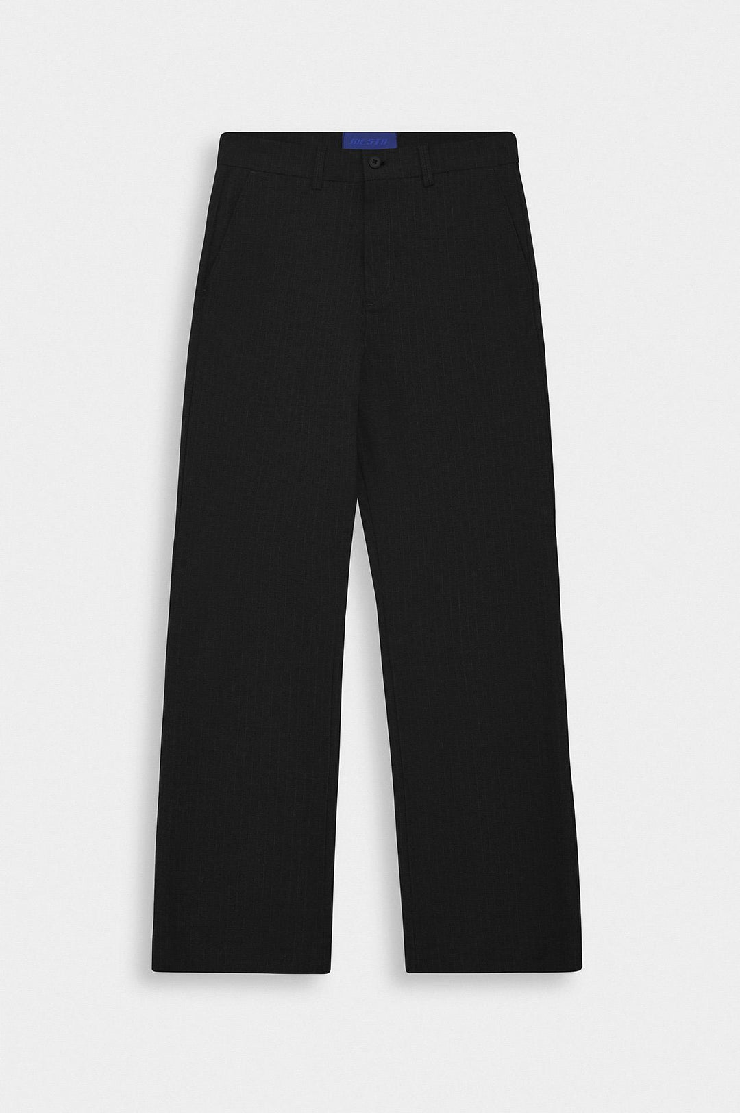 Giesto Pantalon flare à rayures classiques noir - Noir
