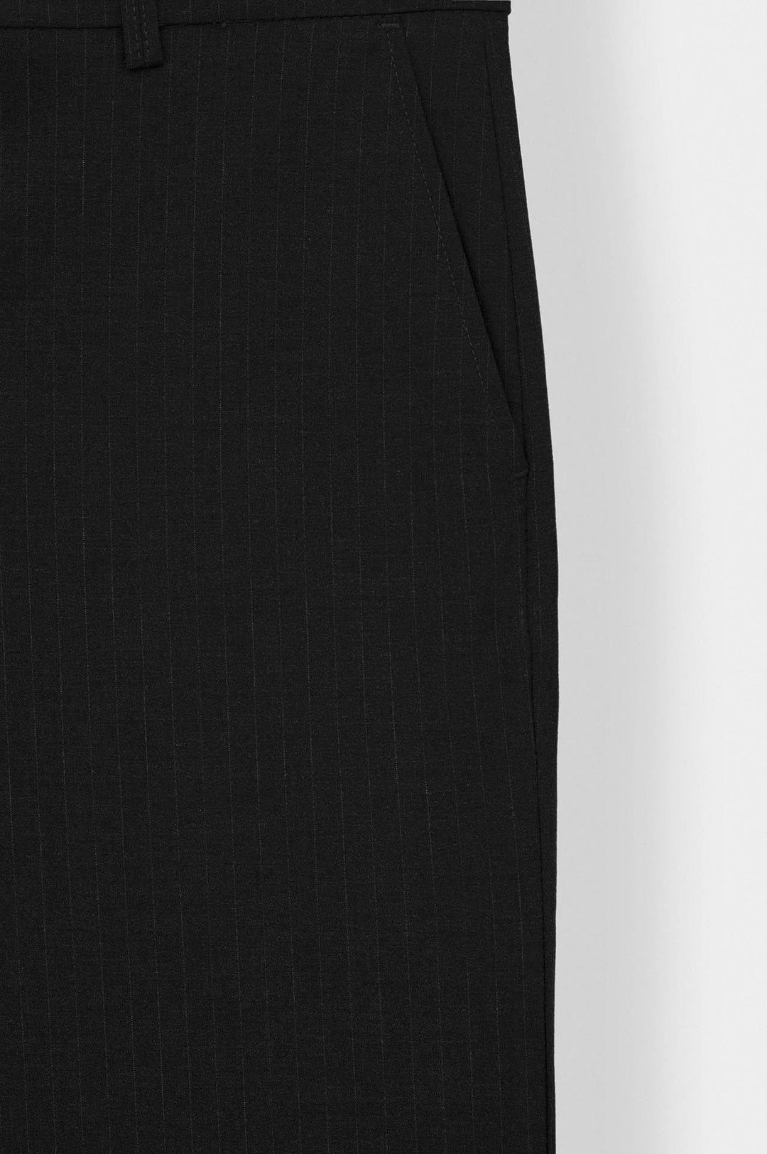 Giesto Pantalon flare à rayures classiques noir - Noir
