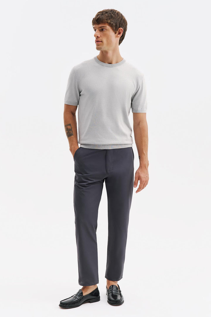 Giesto Pantalon Antrasite à Coupe Slim Classique - Anthracite