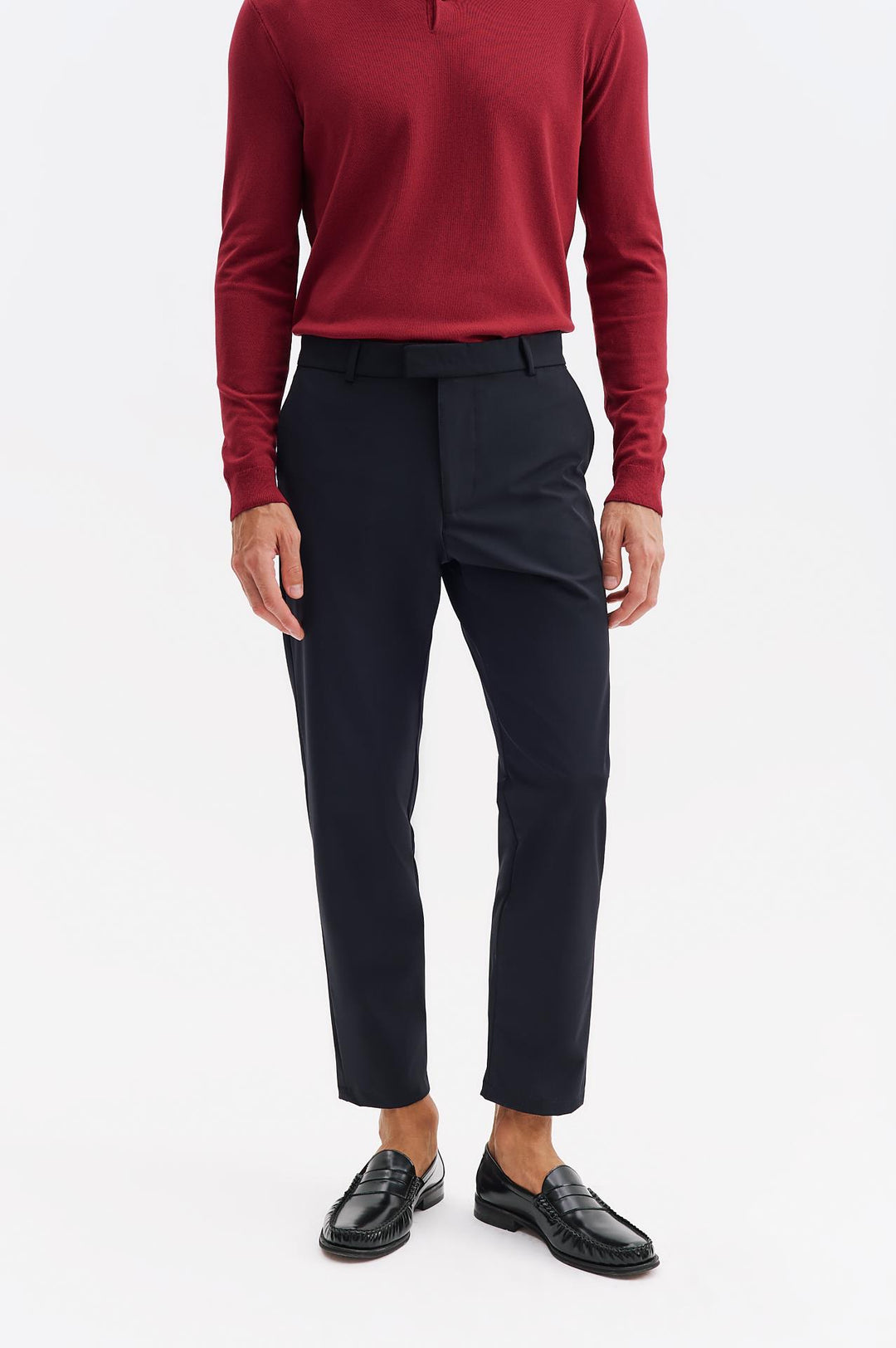 Giesto Pantalon Bleu marine à Coupe Slim Classique - Bleu marine