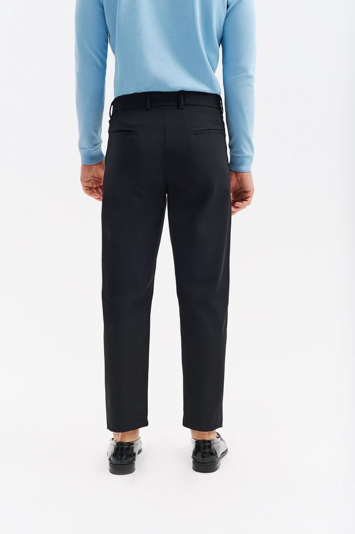 Giesto Pantalon Noir à Coupe Slim Classique - Noir