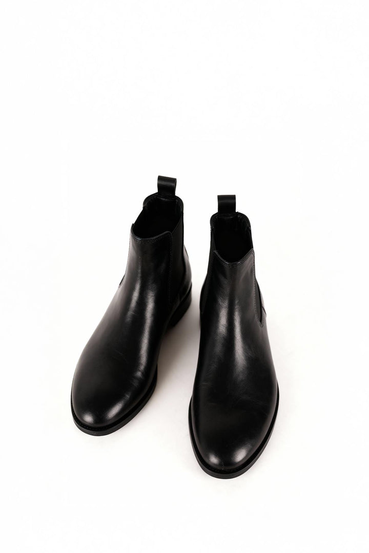 Giesto Bottines en cuir classique noires - Noir