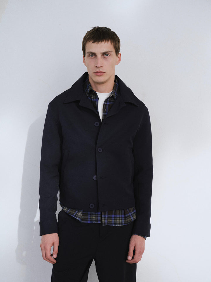 Giesto Veste Classique à Boutons en Bleu marine - Bleu marine