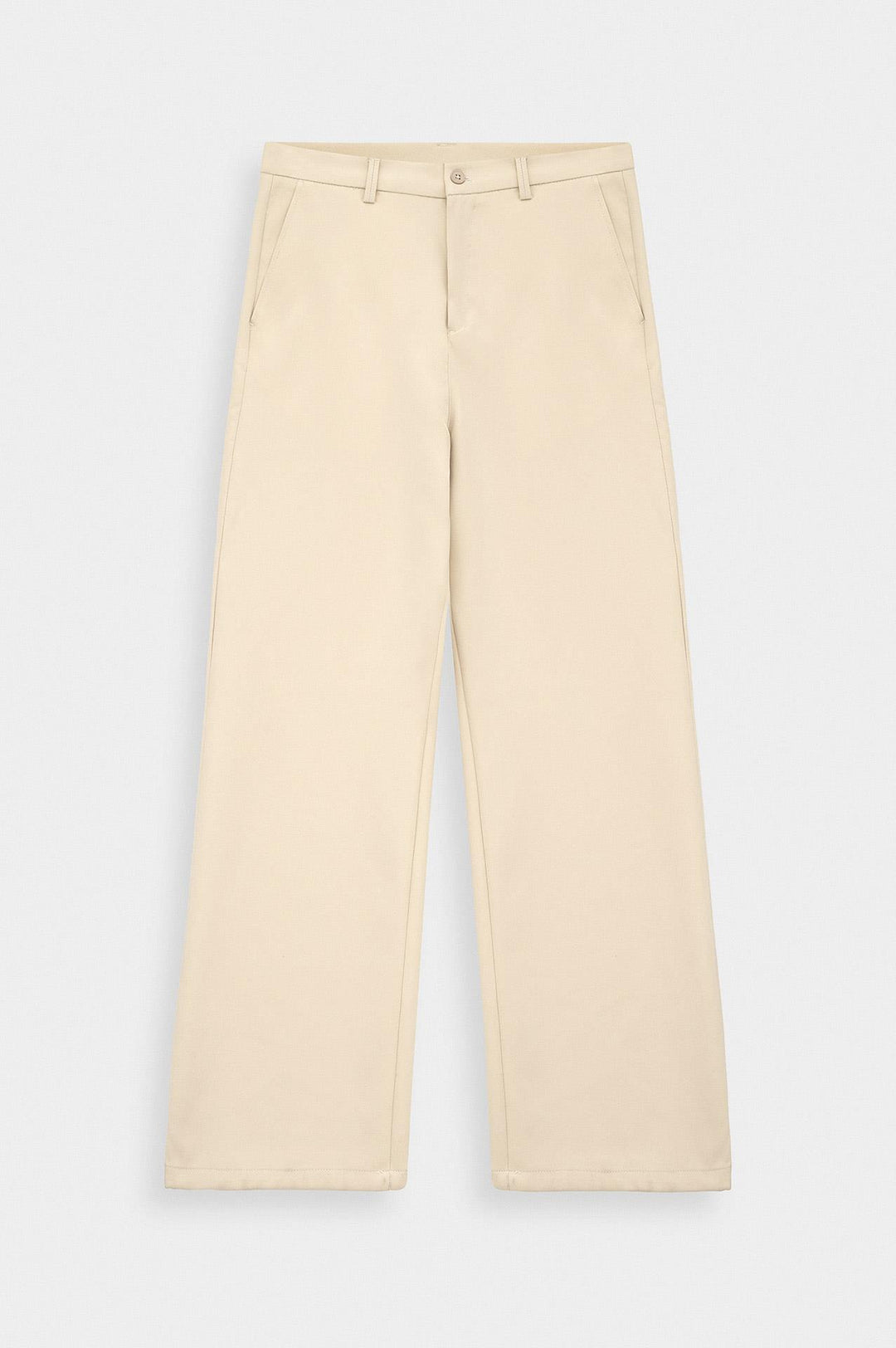 Giesto Pantalon Écru Flare Classique - Écru