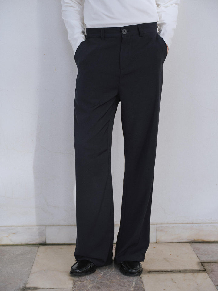 Giesto Pantalon Noir Flare Classique - Noir