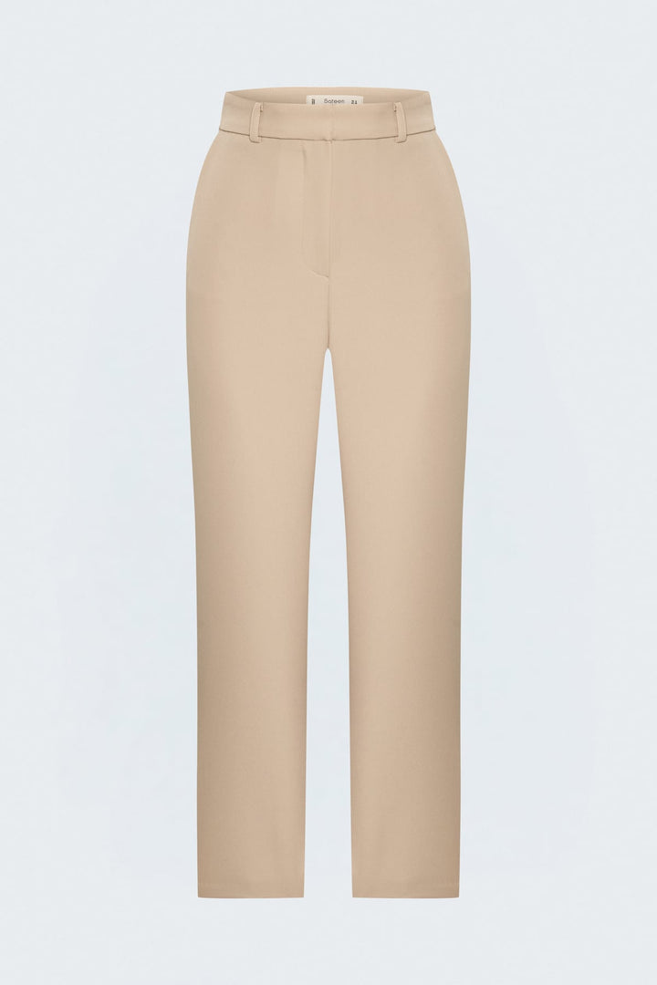 Sateen Pantalon classique - Beige
