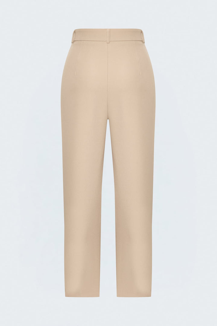 Sateen Pantalon classique - Beige