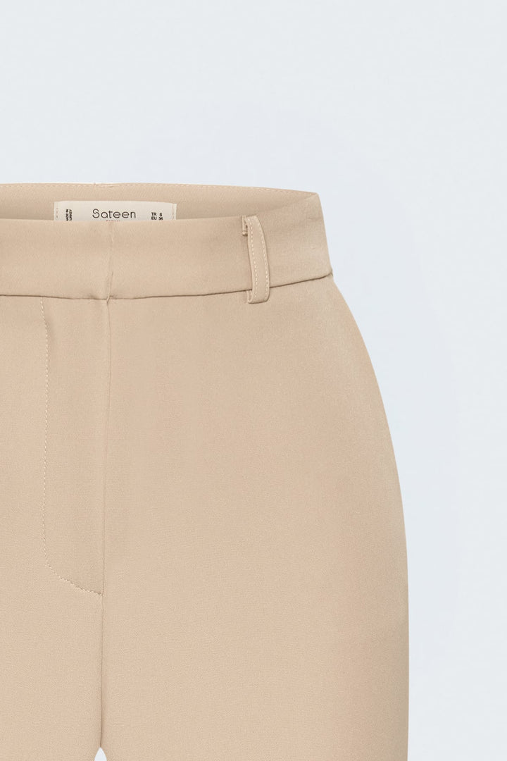 Sateen Pantalon classique - Beige