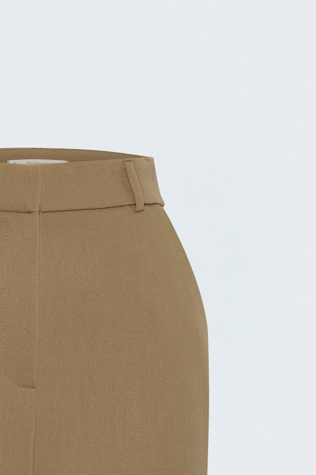 Sateen Pantalon classique - camel