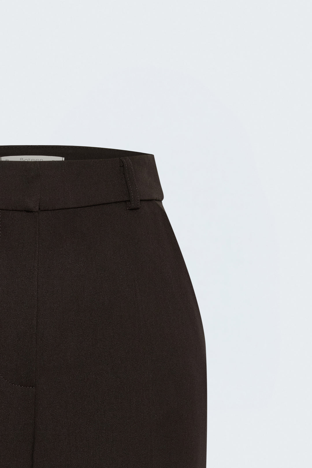 Sateen Pantalon Classique - Marron