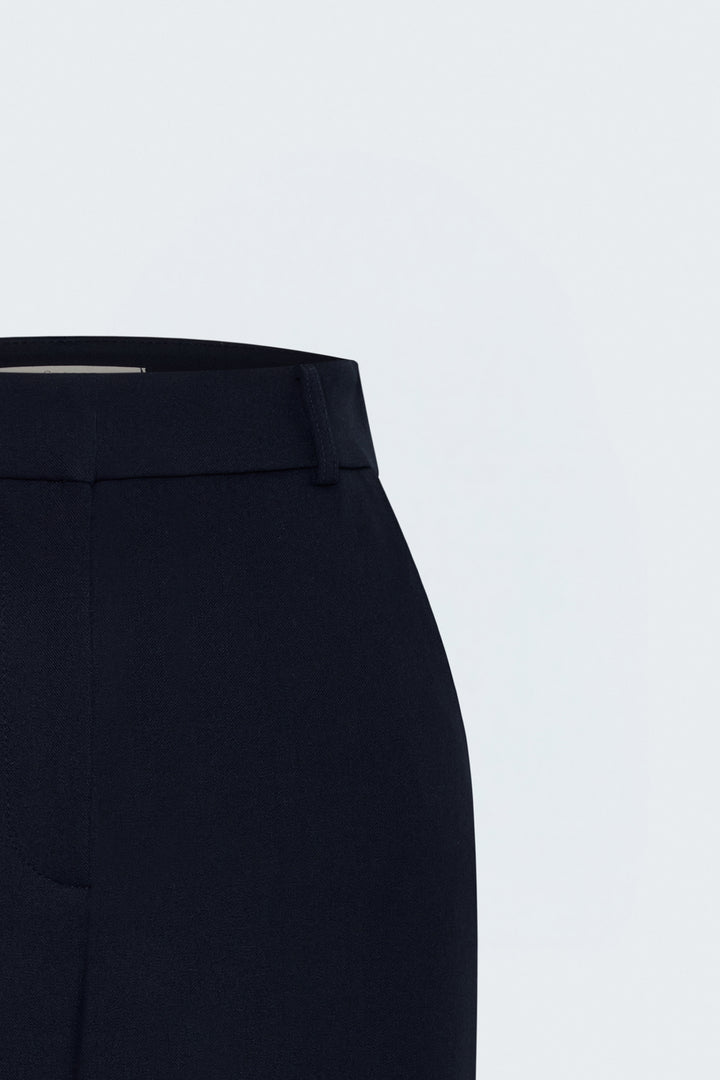 Sateen Pantalon classique - Bleu marine