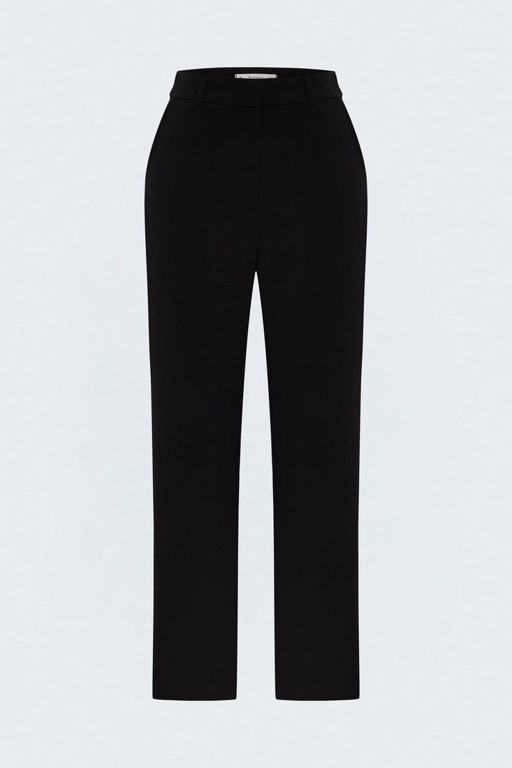 Sateen Pantalon classique - Noir