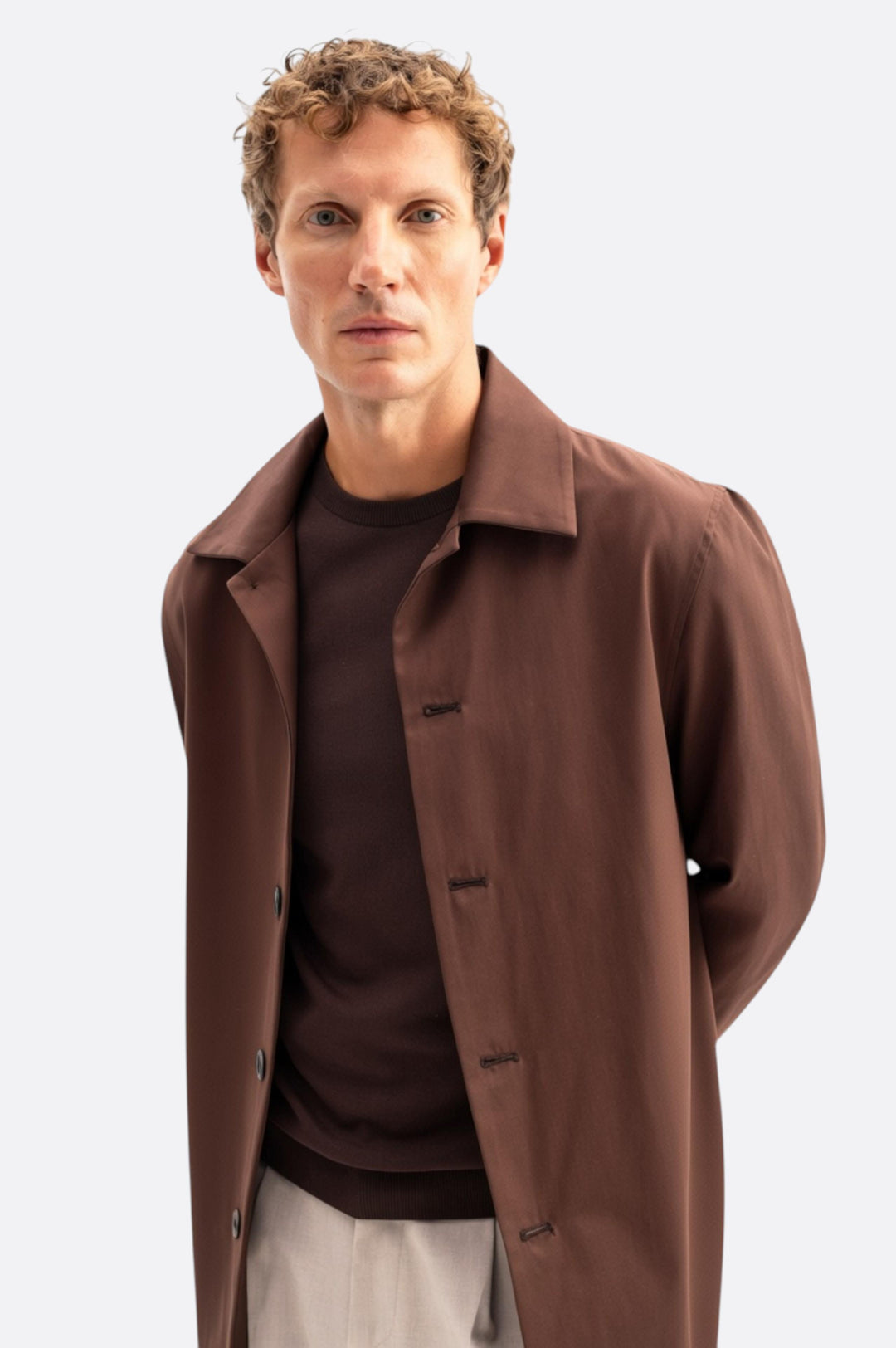 Giesto Trench-coat marron Regular Fit classique - Marron