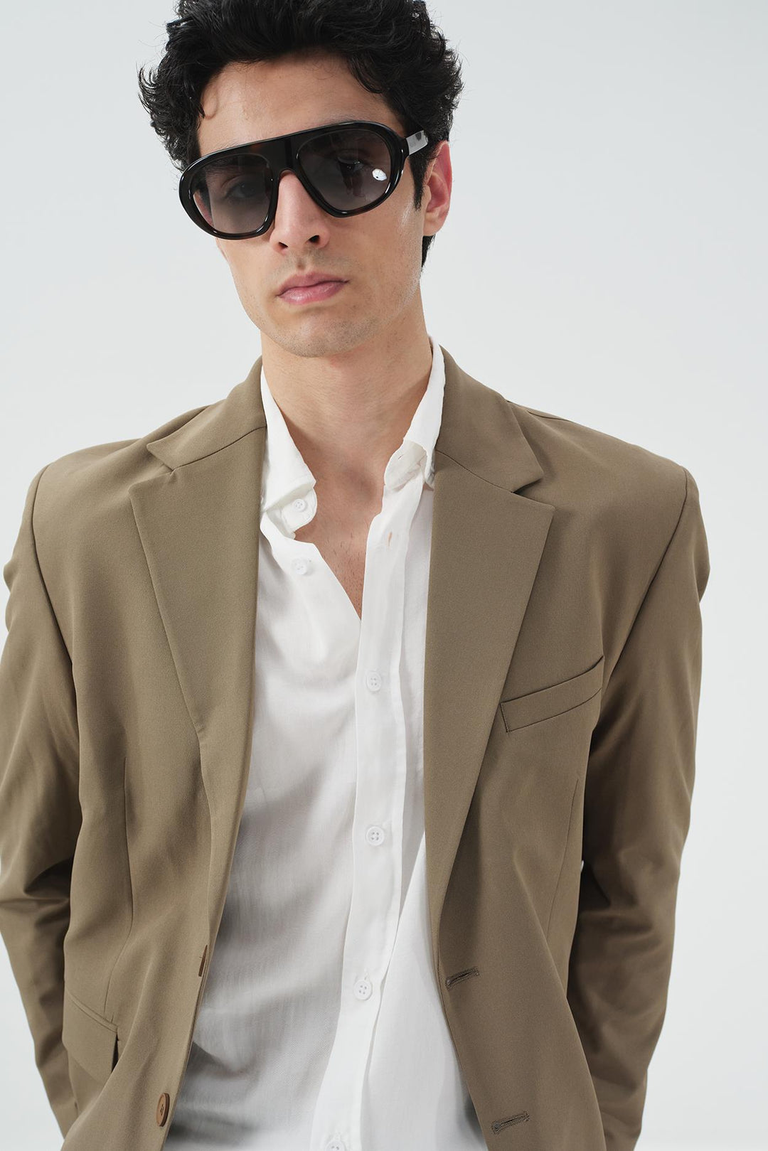 Giesto Veste tabac coupe classique regular fit - Tabac