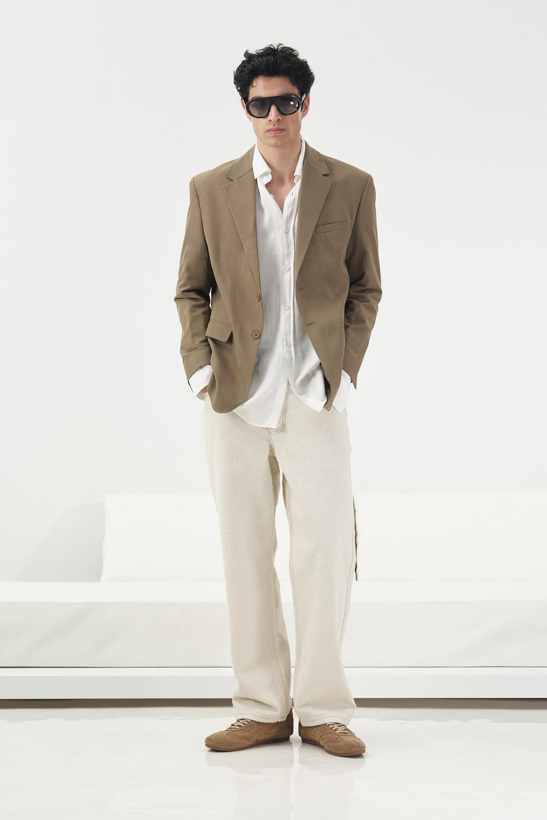Giesto Veste tabac coupe classique regular fit - Tabac