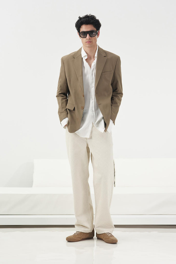 Giesto Veste tabac coupe classique regular fit - Tabac