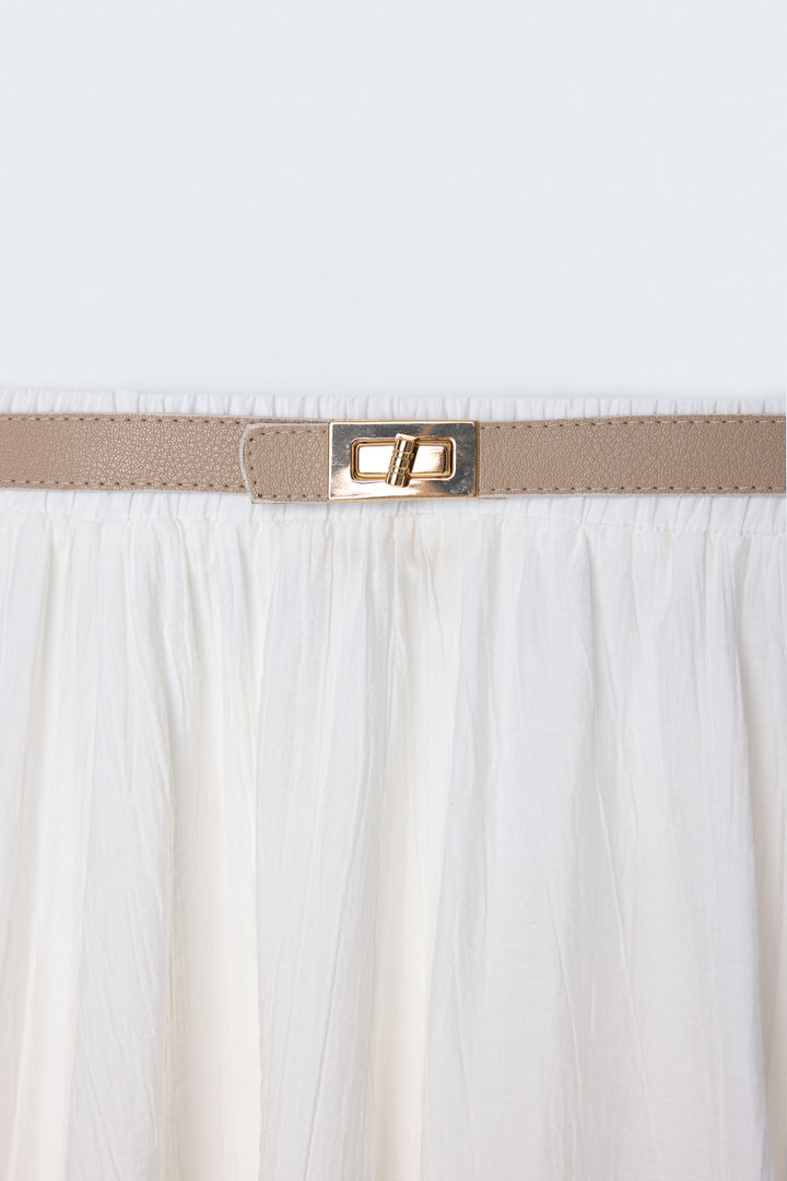 Sateen Jupe évasée - Écru