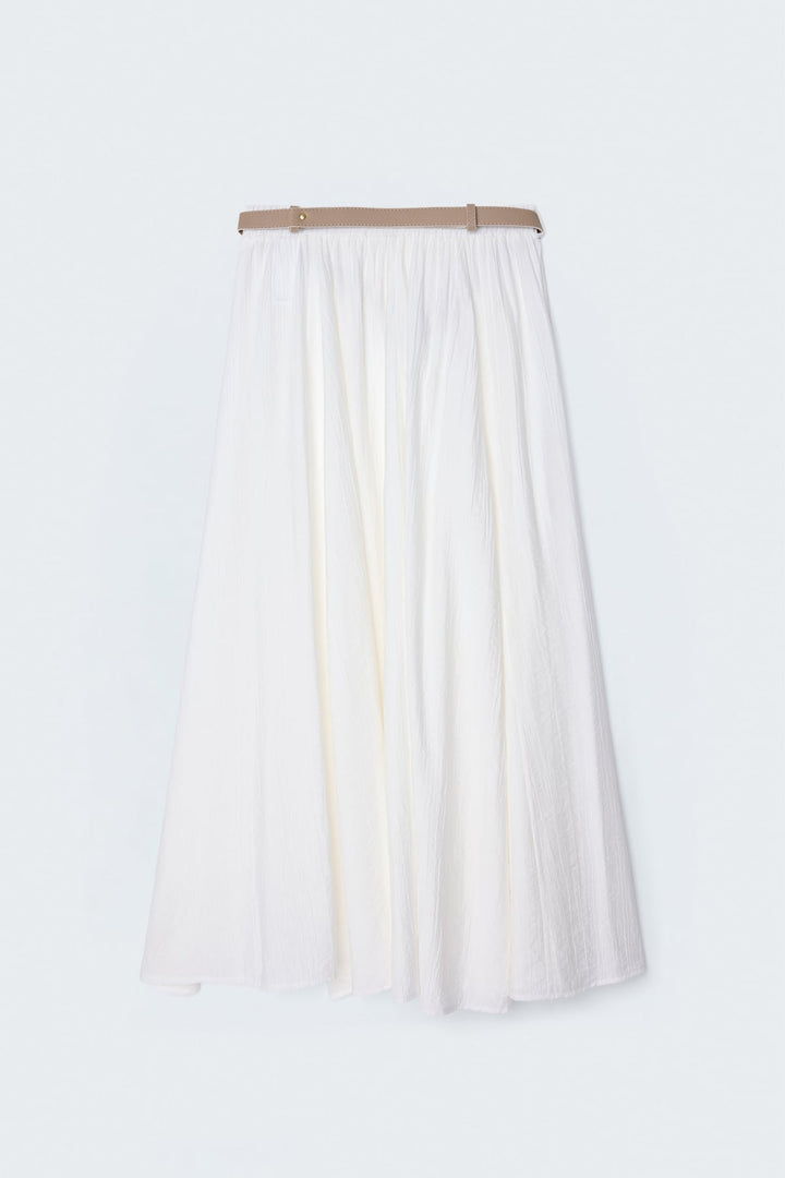 Sateen Jupe évasée - Écru