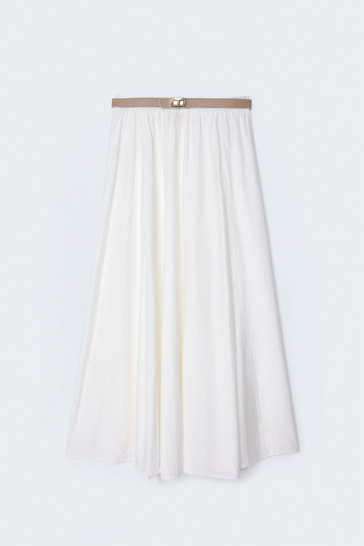 Sateen Jupe évasée - Écru