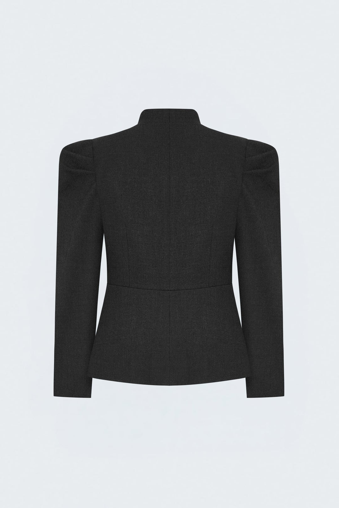 Sateen Veste Courte à Détails de Manches - Anthracite