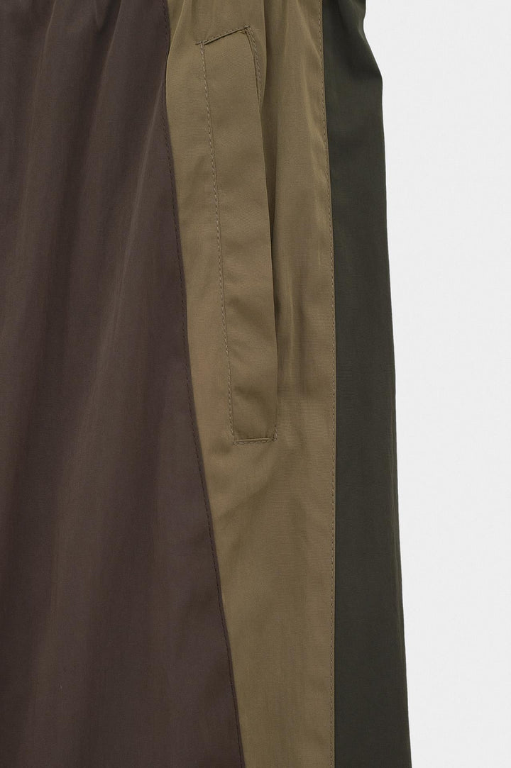 Giesto Pantalon de jogging marron à pièces contrastées - Marron