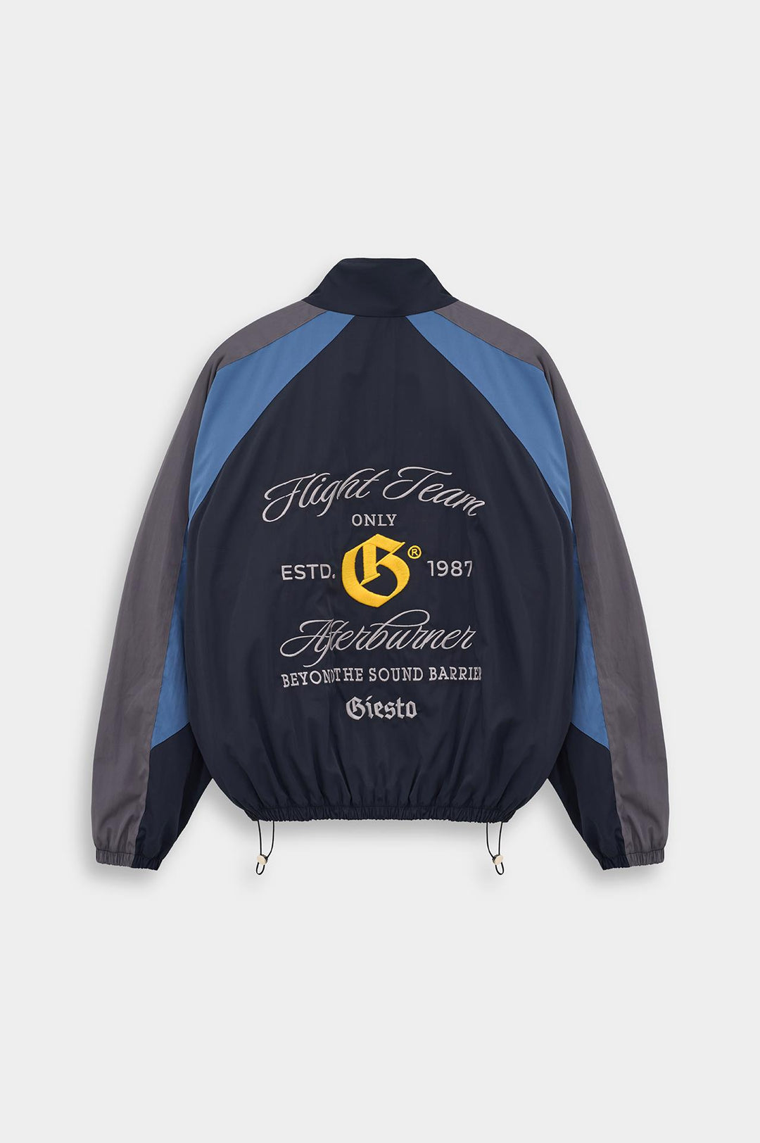 Giesto Veste en suède bleu marine à pièces contrastées - Bleu marine