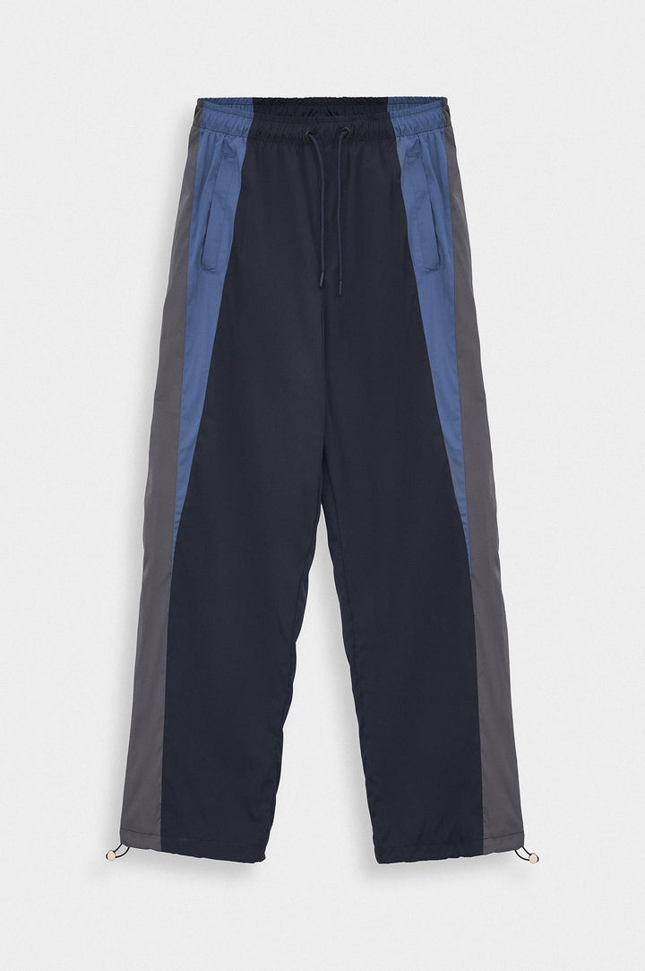 Giesto Pantalon de jogging bleu marine à pièces contrastées - Bleu marine