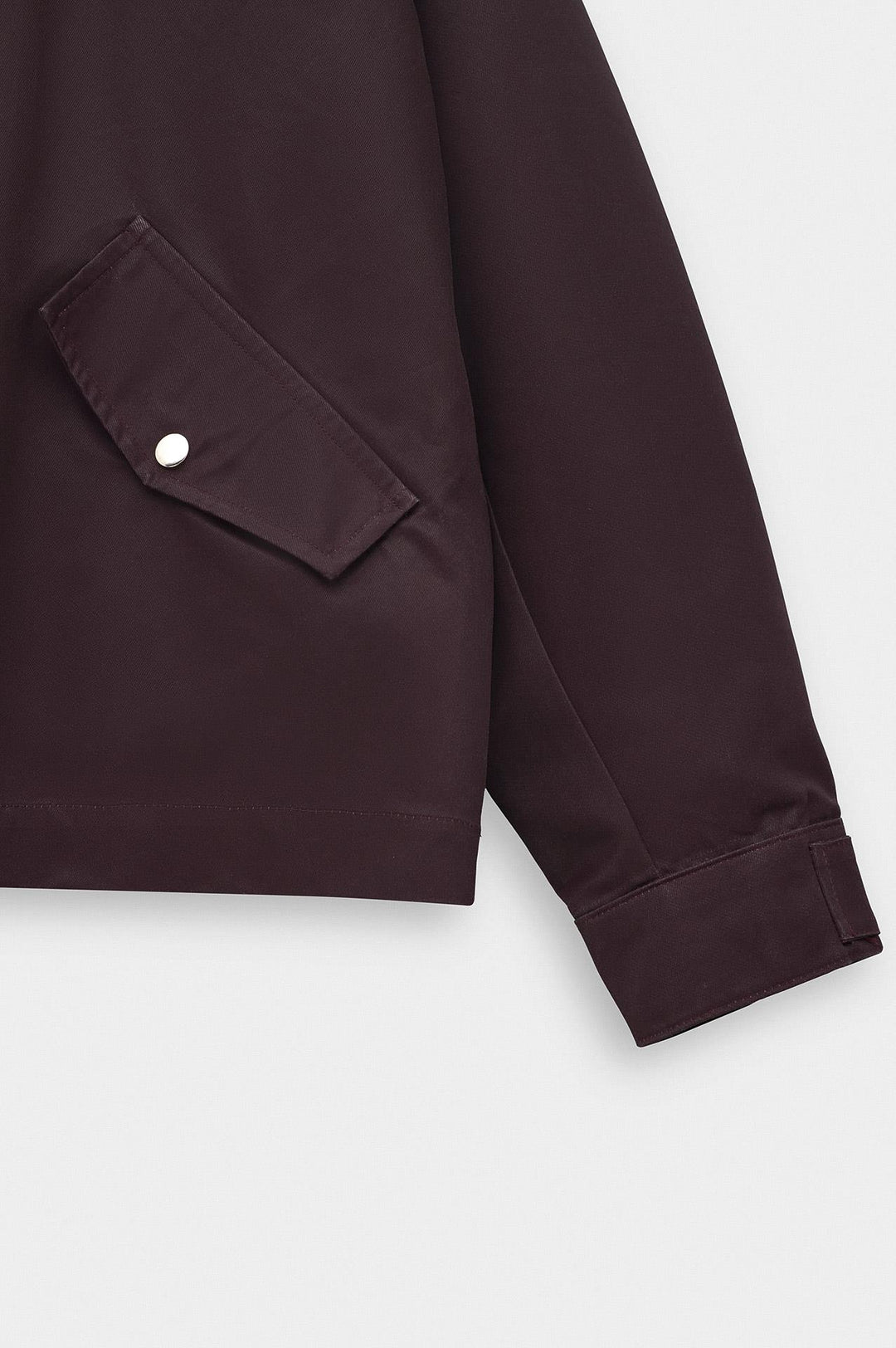 Giesto Veste courte en coton ciré bordeaux à col contrasté - Bordeaux