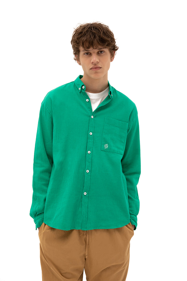 Giesto Chemise en crêpe - Vert