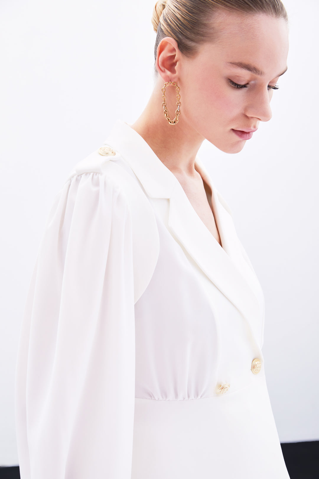 Sateen Veste courte croisée - Écru