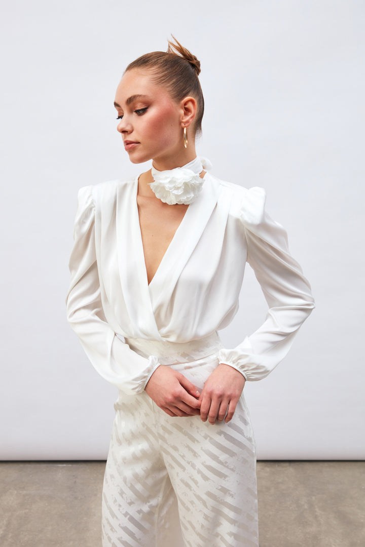 Sateen Body en satin croisé - Écru