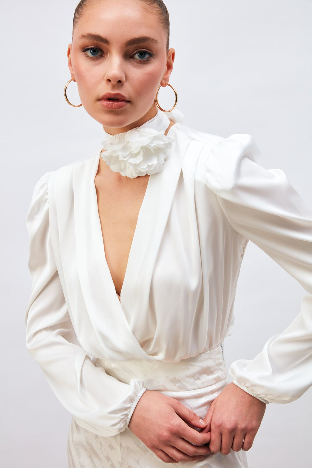 Sateen Body en satin croisé - Écru