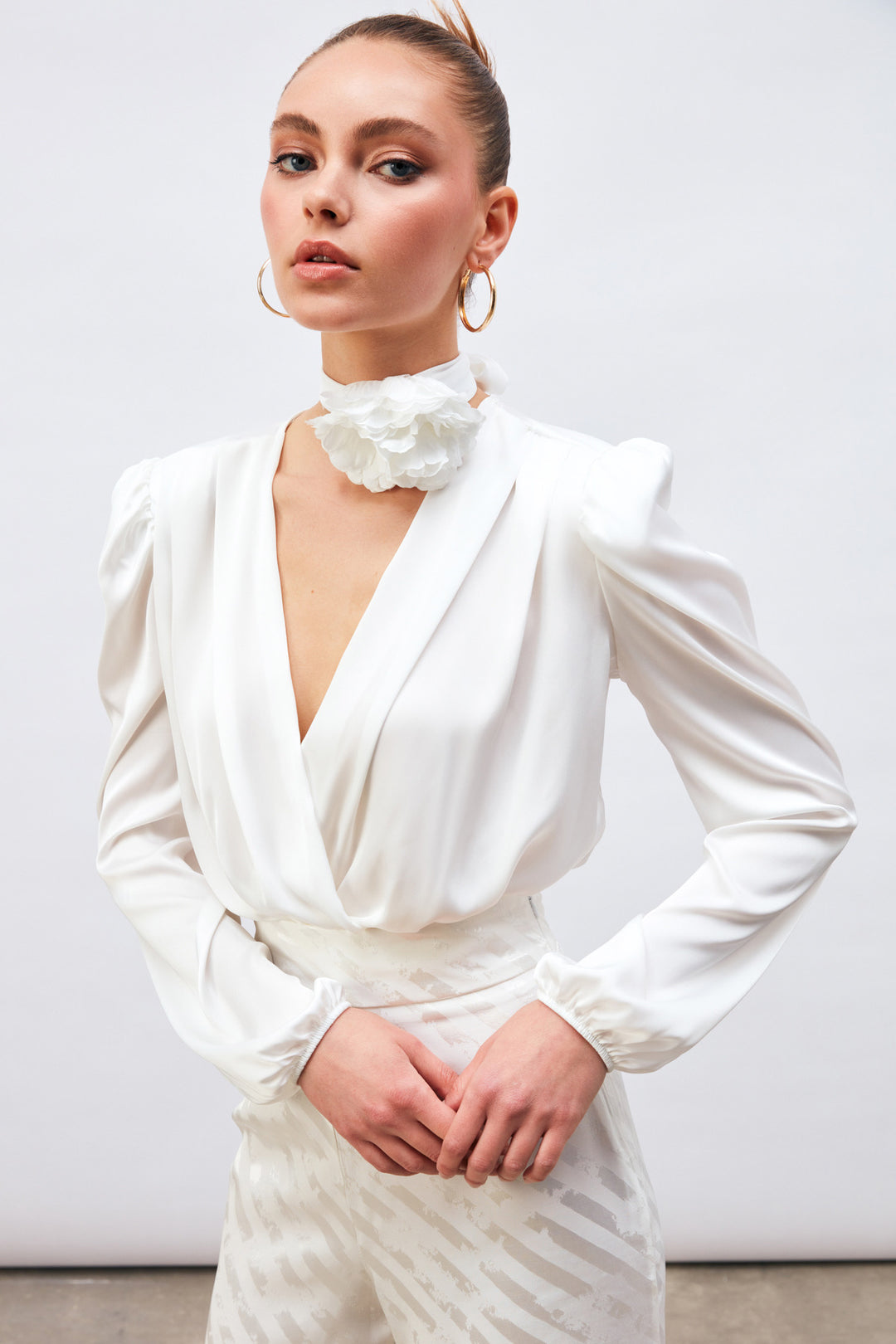 Sateen Body en satin croisé - Écru