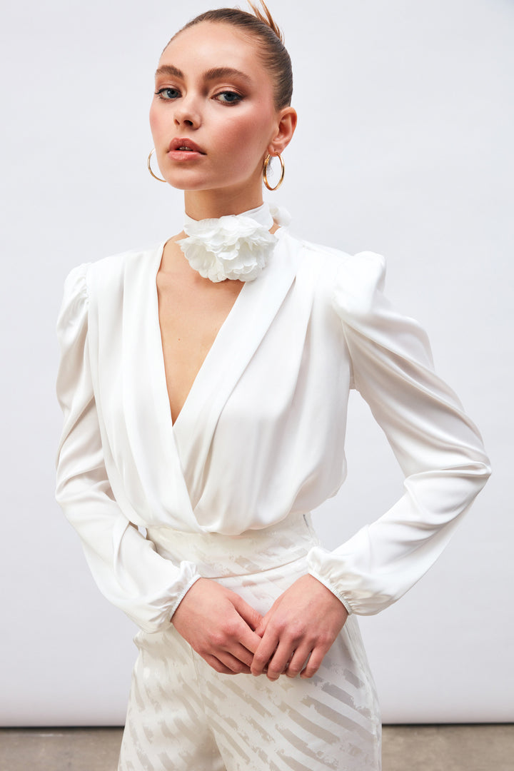 Sateen Body en satin croisé - Écru