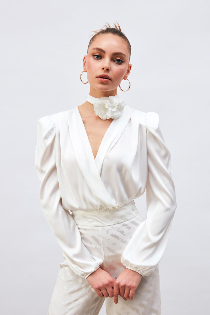 Sateen Body en satin croisé - Écru