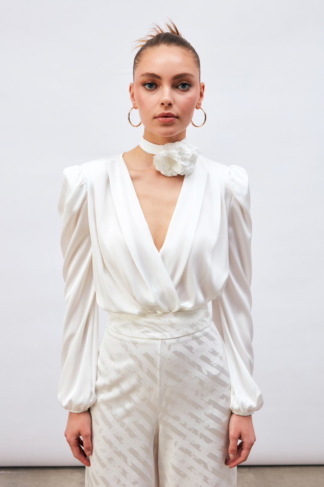 Sateen Body en satin croisé - Écru