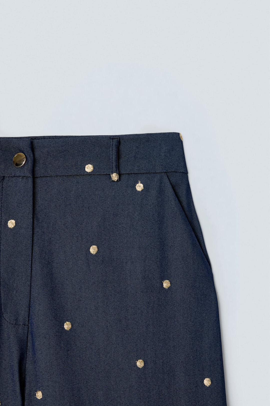 Sateen Pantalon Laura - Bleu marine