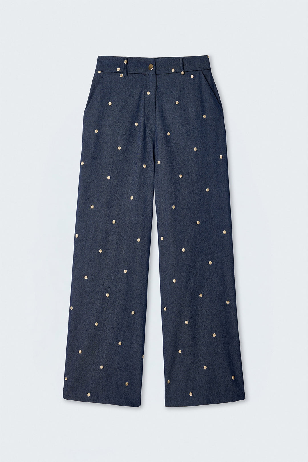 Sateen Pantalon Laura - Bleu marine