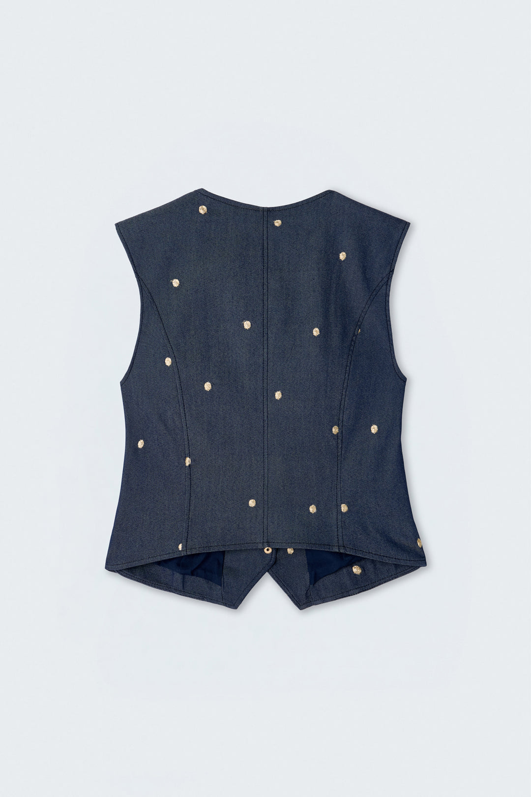 Sateen Gilet Laura - Bleu marine