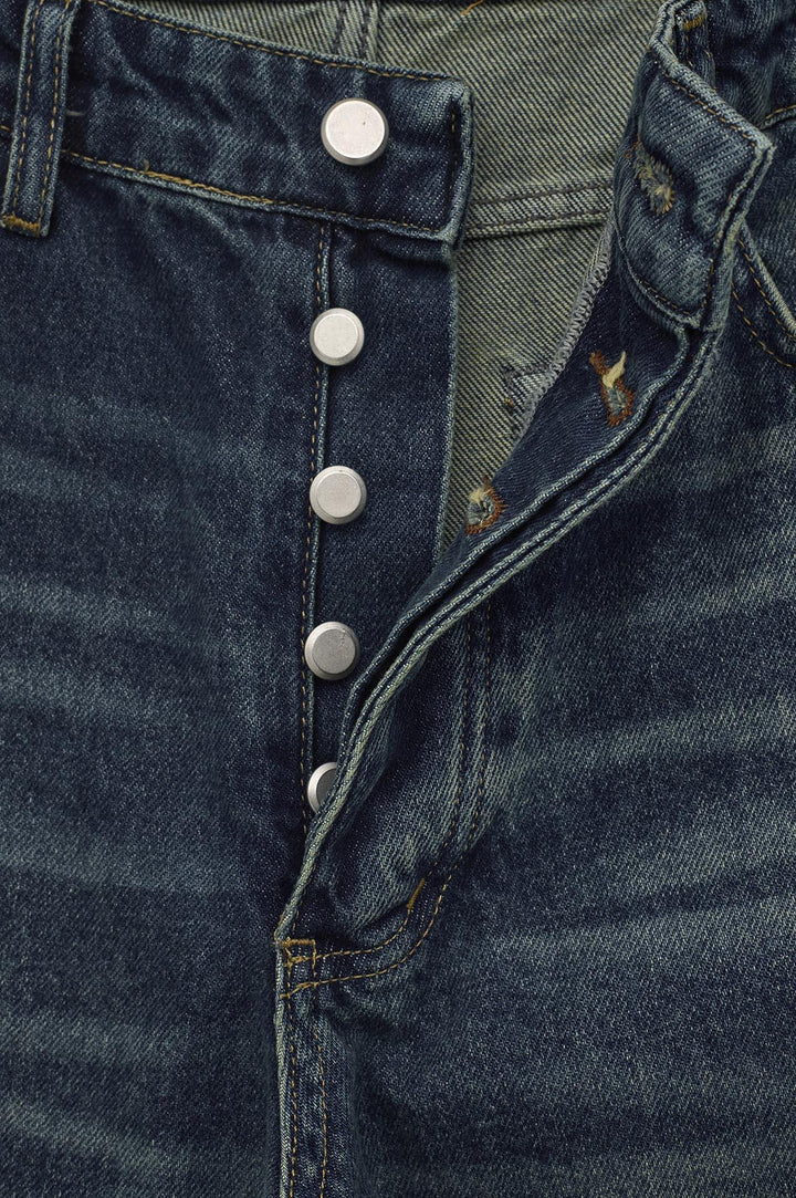 Giesto Jean regular fit effet laser bleu - Bleu