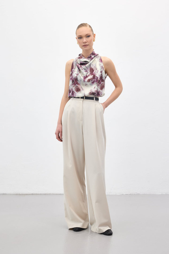 Sateen Lena Pantalon Palazzo - Pierre