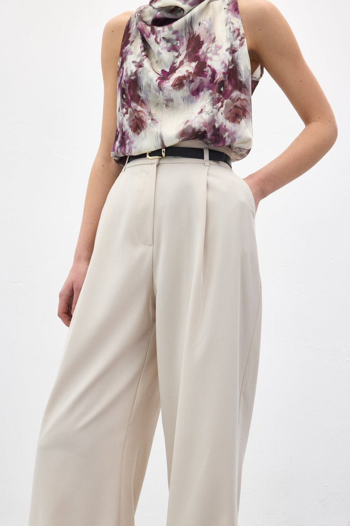 Sateen Lena Pantalon Palazzo - Pierre