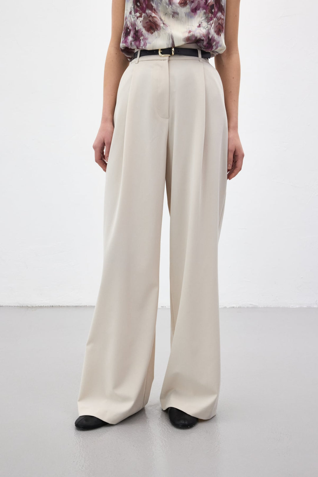 Sateen Lena Pantalon Palazzo - Pierre